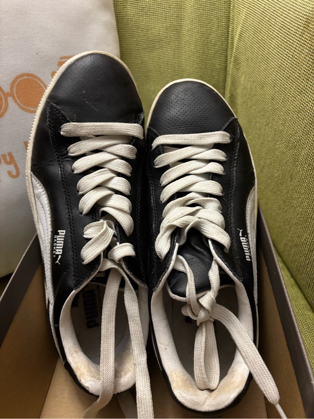 Puma Men’s Black Sneakers with White Accents